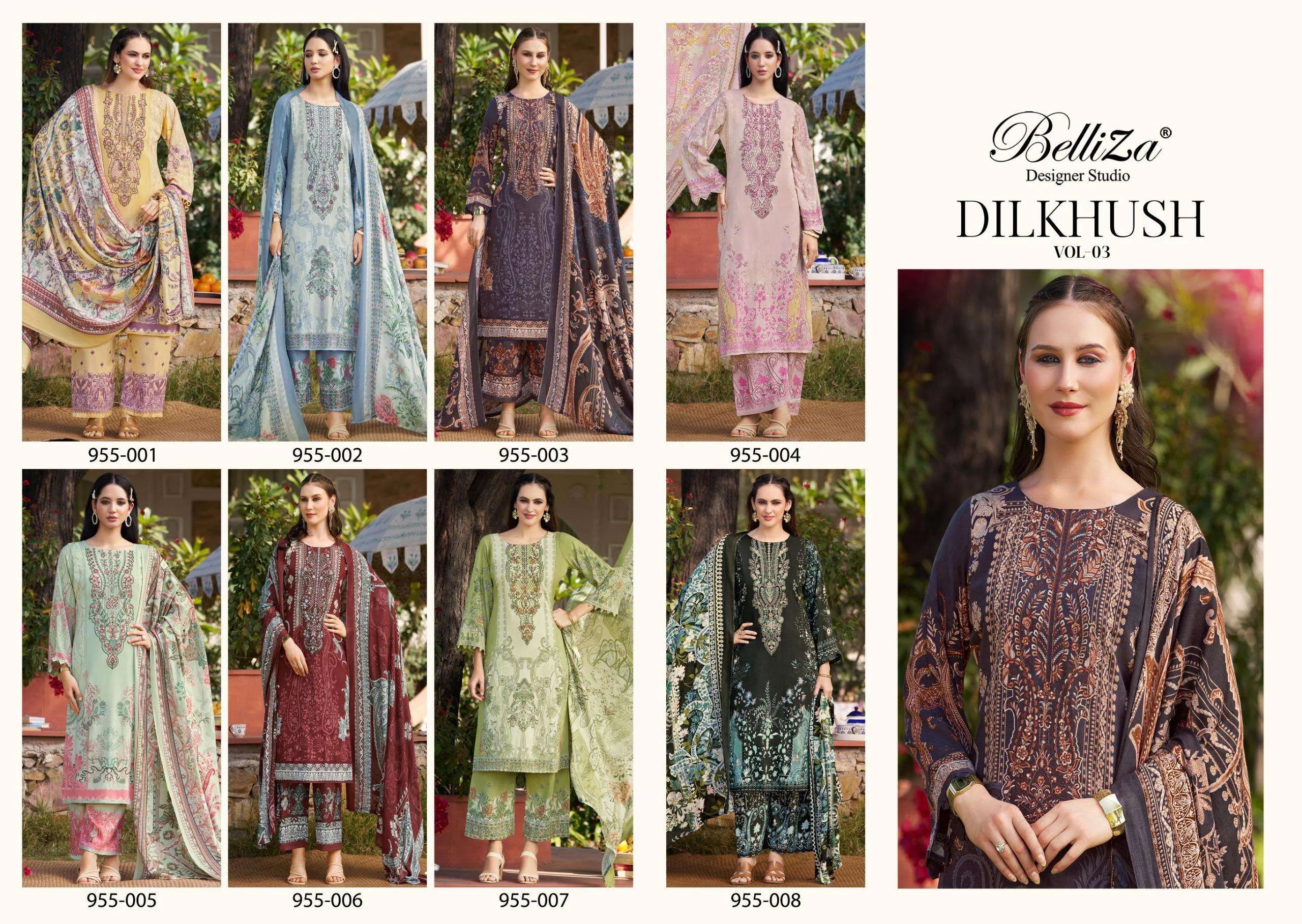Belliza Designer Studio Dilkhush Vol 3 Semi Stitched Suits