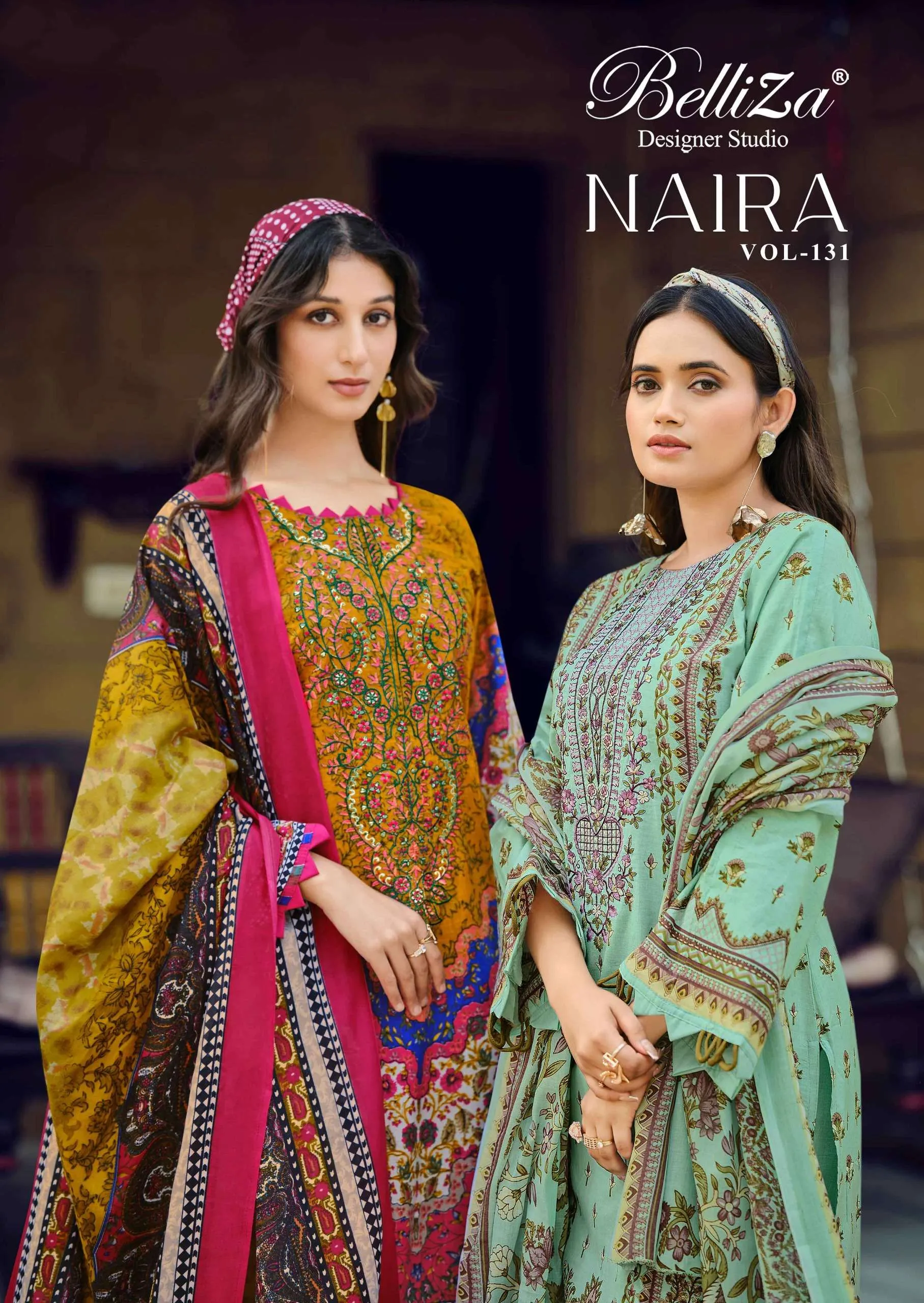 Belliza Designer Studio Naira Vol 131 Semi Stitched Suits