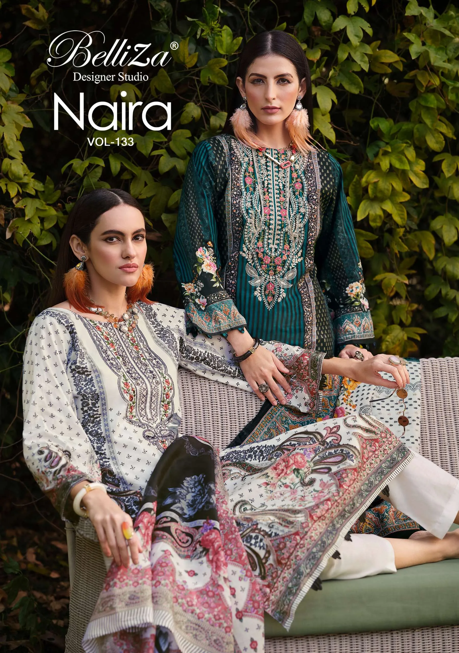 Belliza Designer Studio Naira Vol 133 Semi Stitched Suits