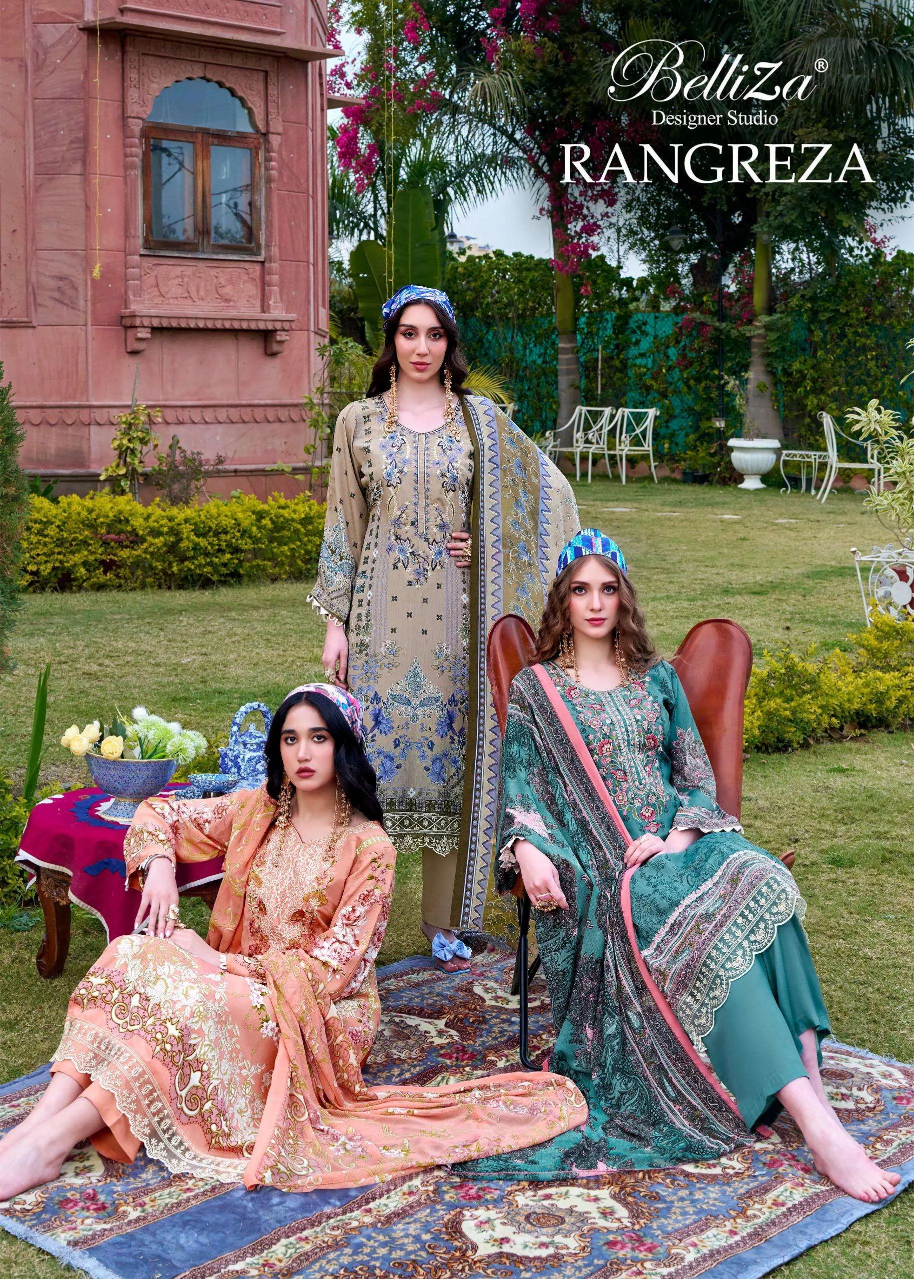 Belliza Designer Studio Rangreza Unstitched Suits