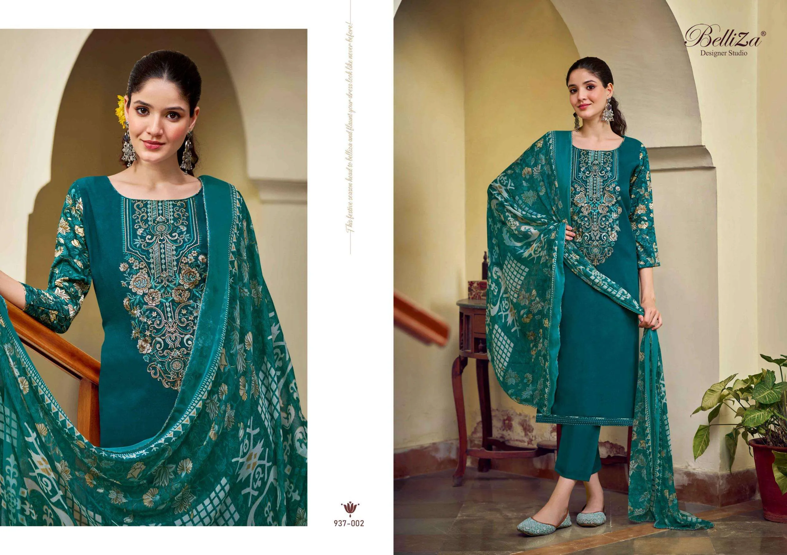 Belliza Designer Studio Zaisha Semi Stitched Suits