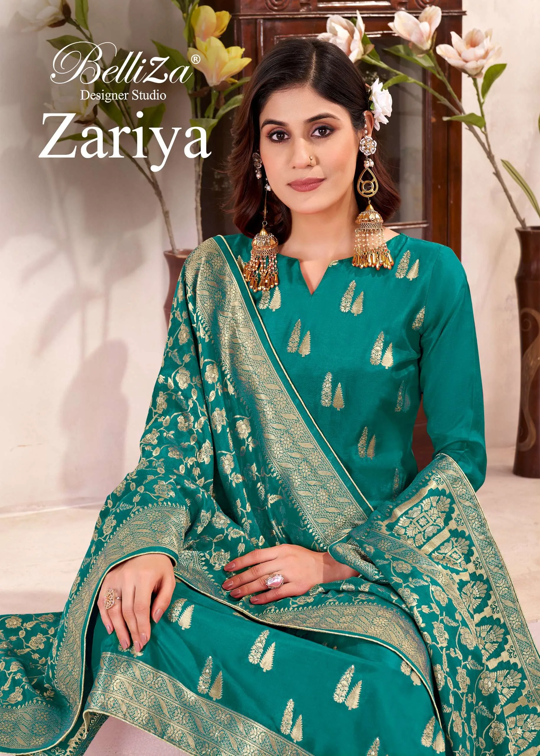 Belliza Designer Studio Zariya Semi Stitched Suits