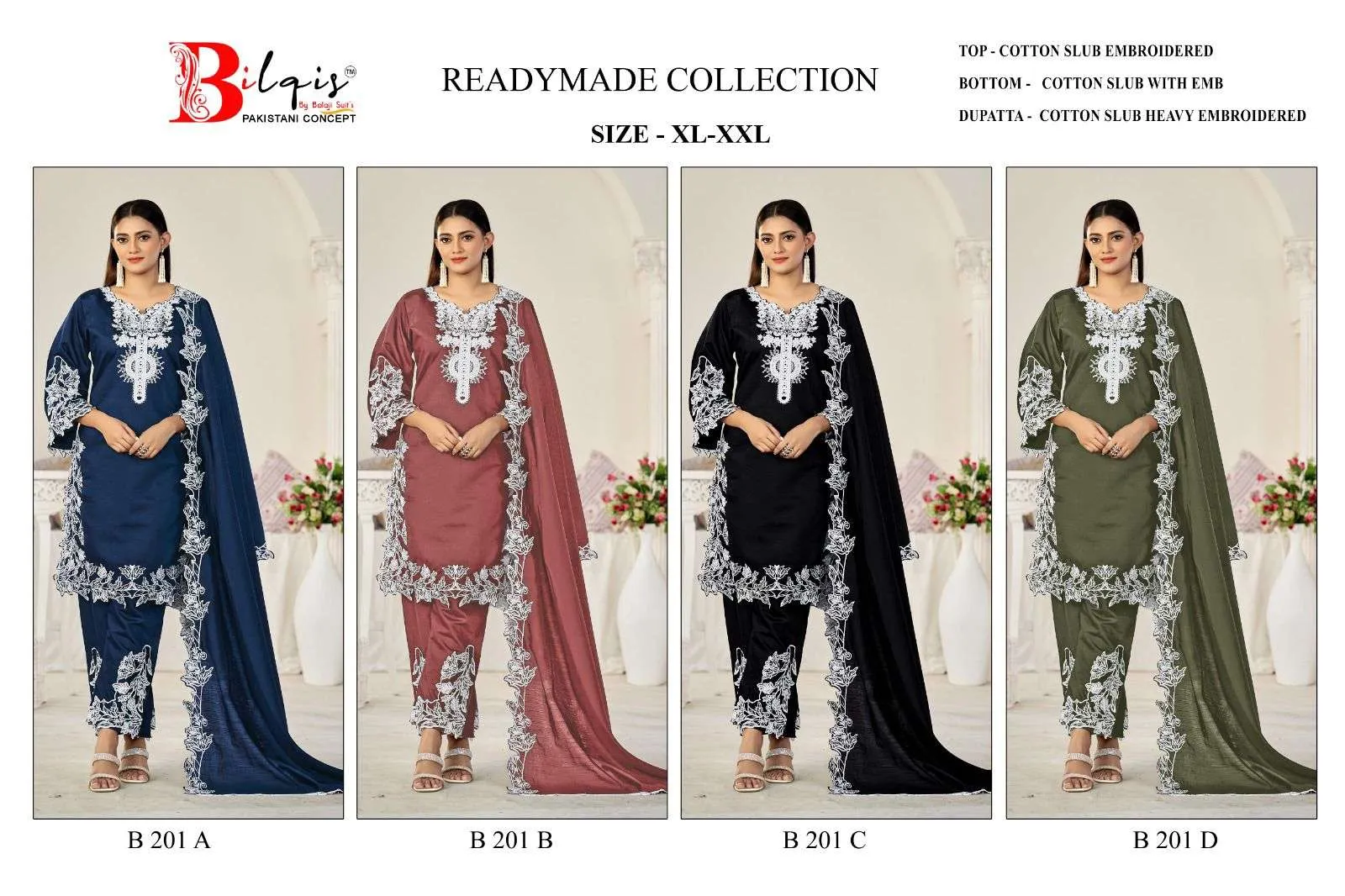 Bilqistm B 201 Pakistani Readymade Suits