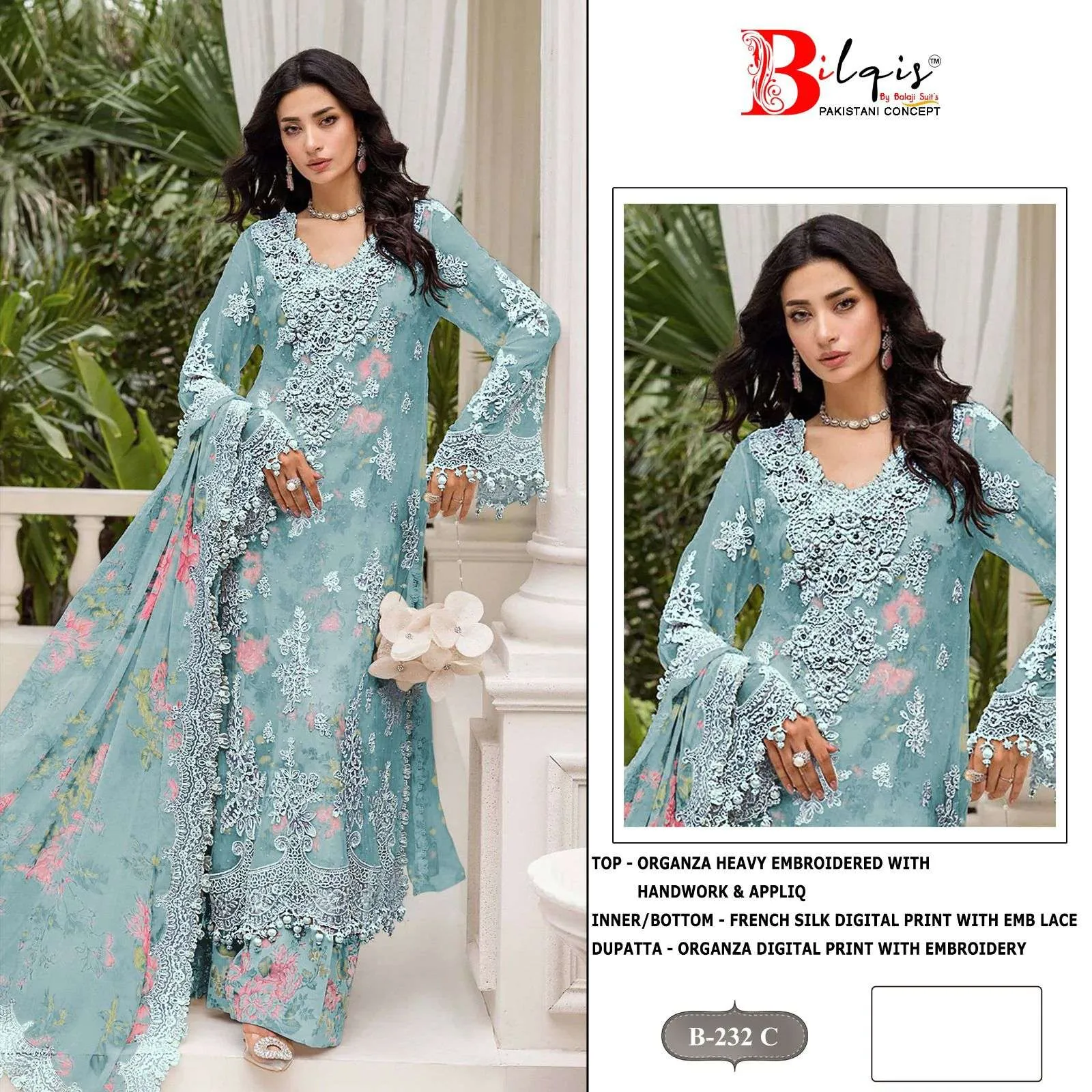 Bilqistm B 232 Pakistani Suits