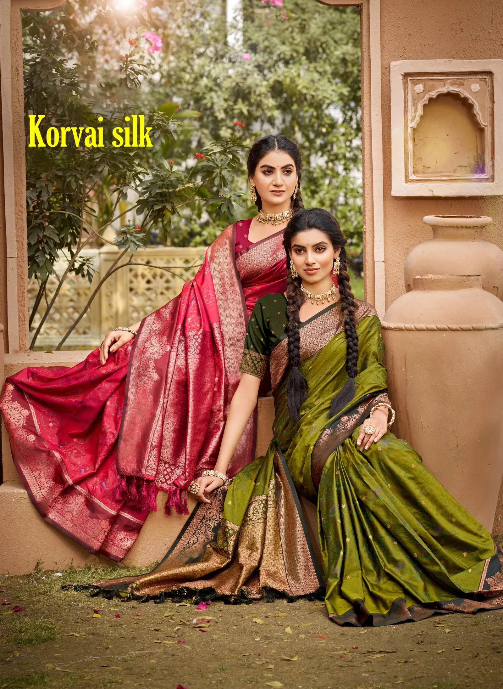 Bunawat Korvai Silk Soft Silk Zari Weaving Wedding Wear Saree Collection Sarees