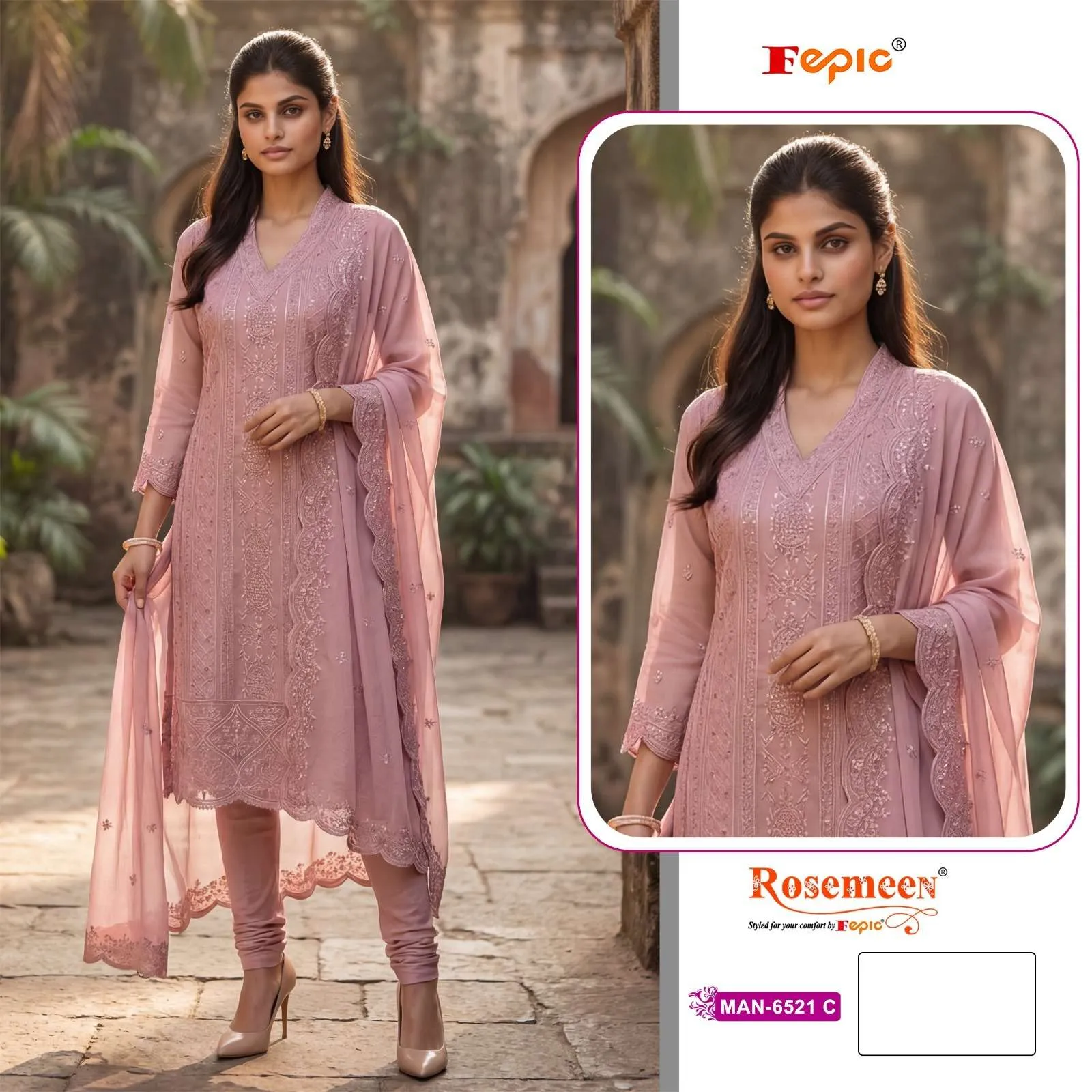 Fepic Rosemeen Man 6521 Pakistani Suits