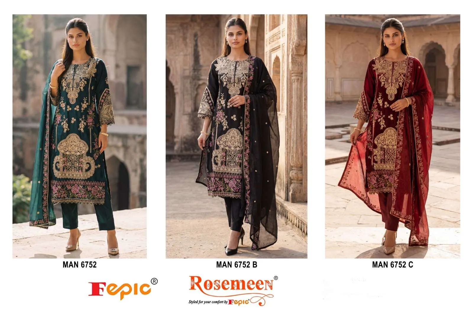 Fepic Rosemeen Man 6752 Pakistani Suits