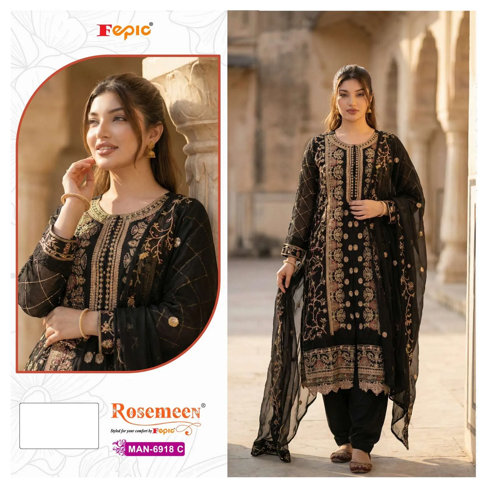 Fepic Rosemeen Man 6918 Pakistani Suits