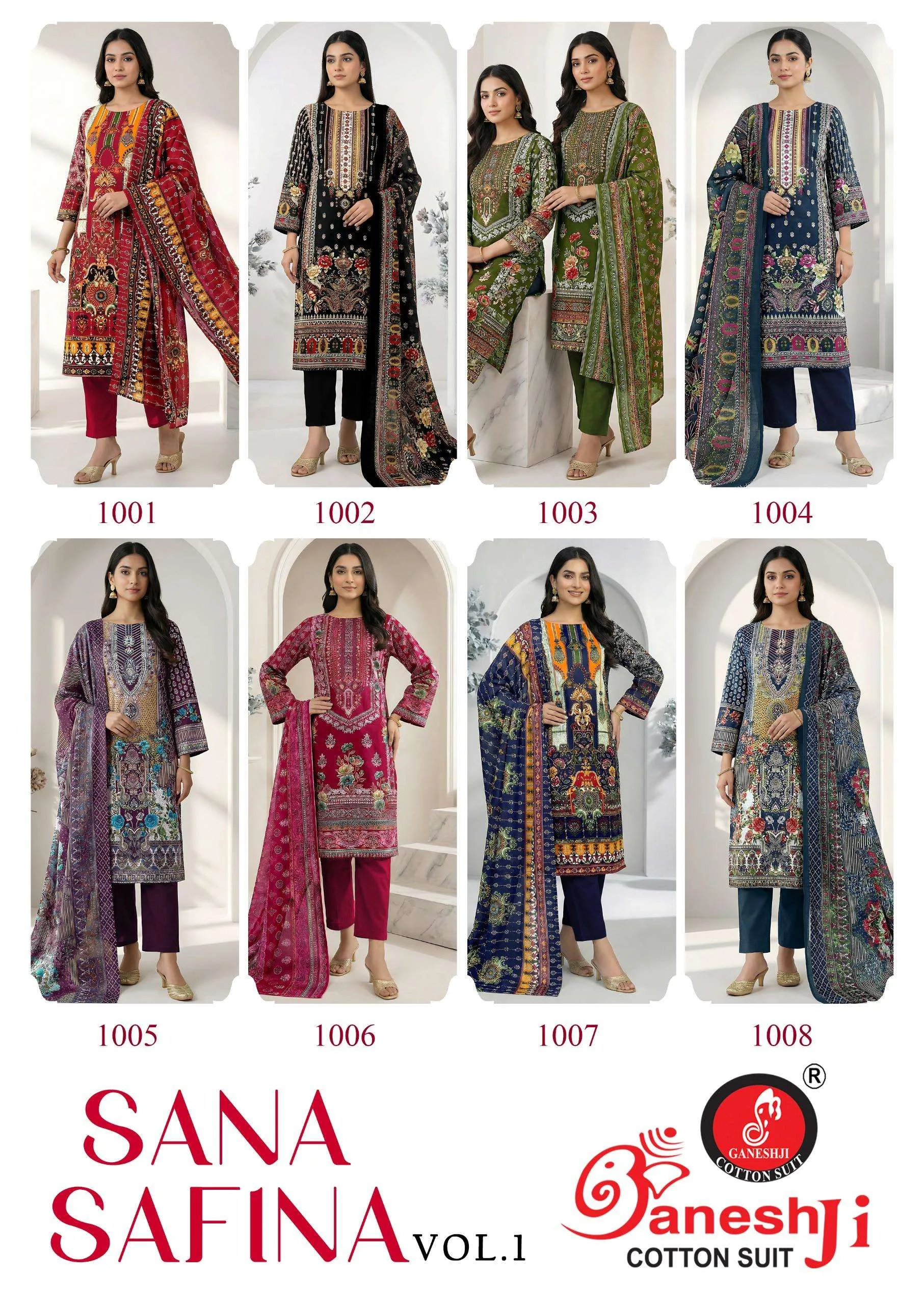 Ganeshji Sana Safina Vol 1 Stitched Suits