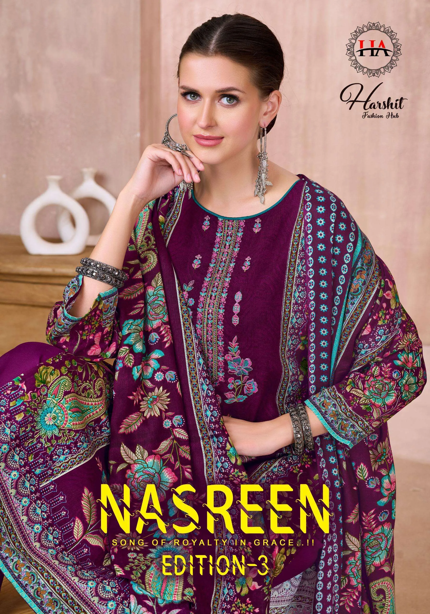 Harshit Fashion Hub Nasreen Edition 3 Semi Stitched Suits