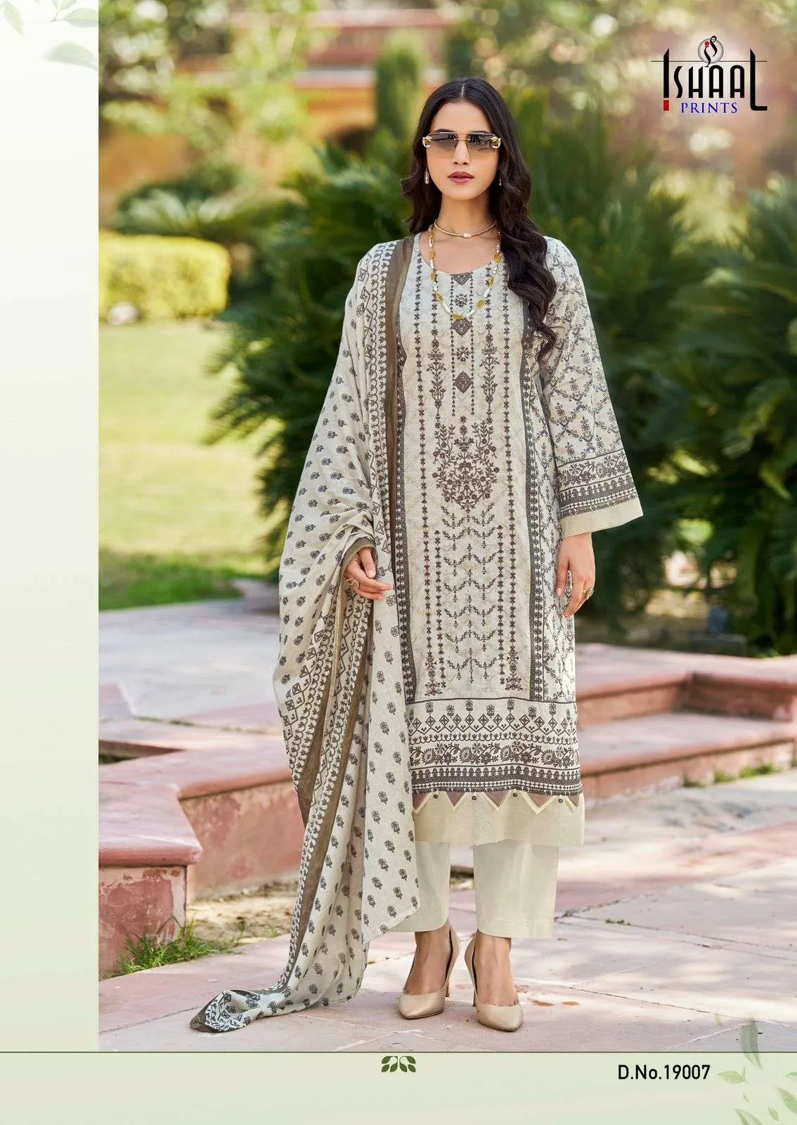 Ishaal Prints Embroidered Vol 19 Karachi Cotton Dress Materials