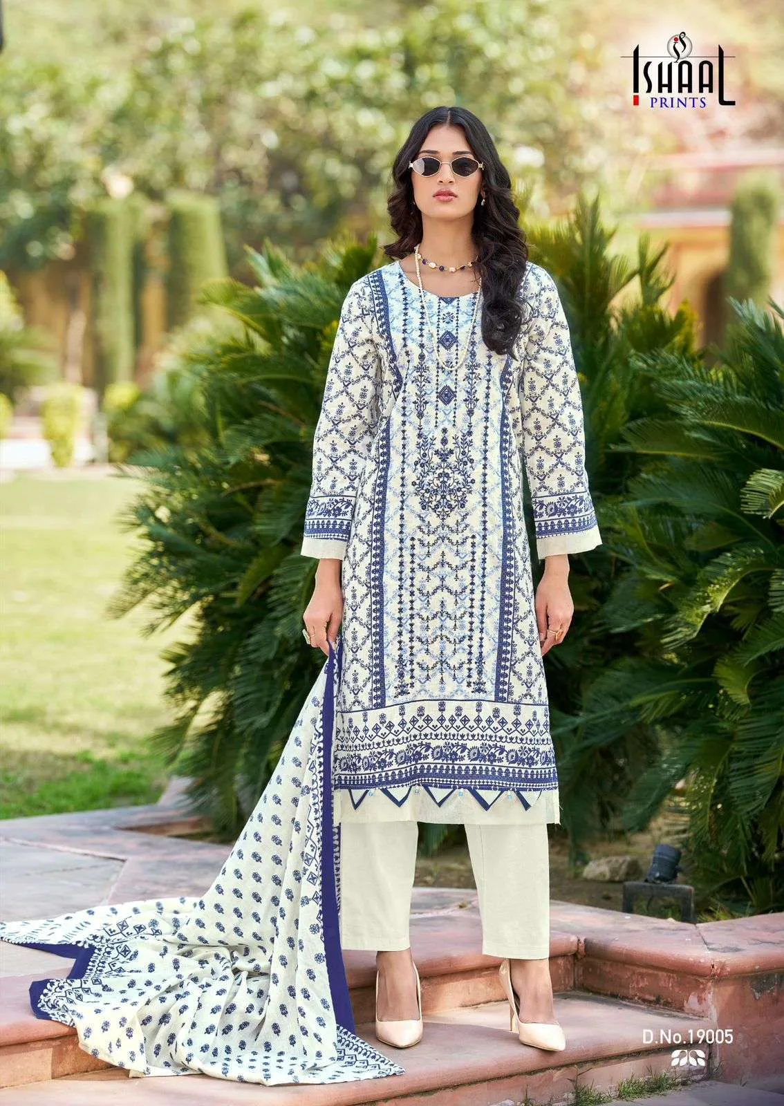 Ishaal Prints Embroidered Vol 19 Karachi Cotton Dress Materials