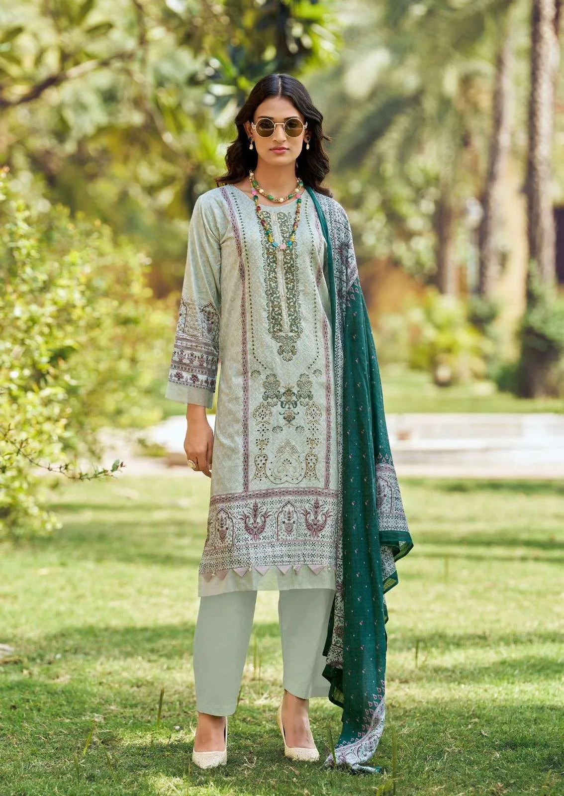 Ishaal Prints Embroidered Vol 19 Karachi Cotton Dress Materials