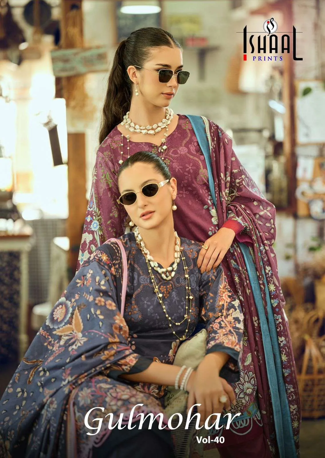 Ishaal Prints Gulmohar Vol 40 Karachi Cotton Dress Materials