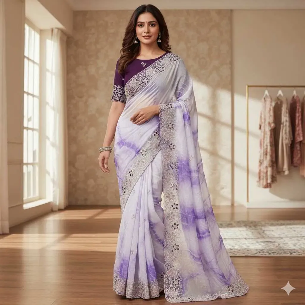 Kc 873 Premium Gold Crush Embroidery Saree Collection Sarees