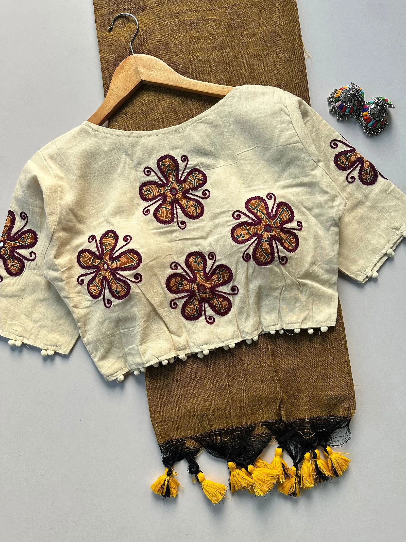 Khadi Vol 5 Cotton Saree with Apllic Blouse Design Collection Sarees