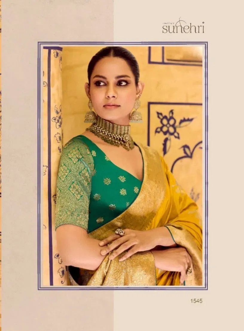 Kimora Rajmahal Banarasi Silk Border Work Festival Wear Saree Collection Sarees