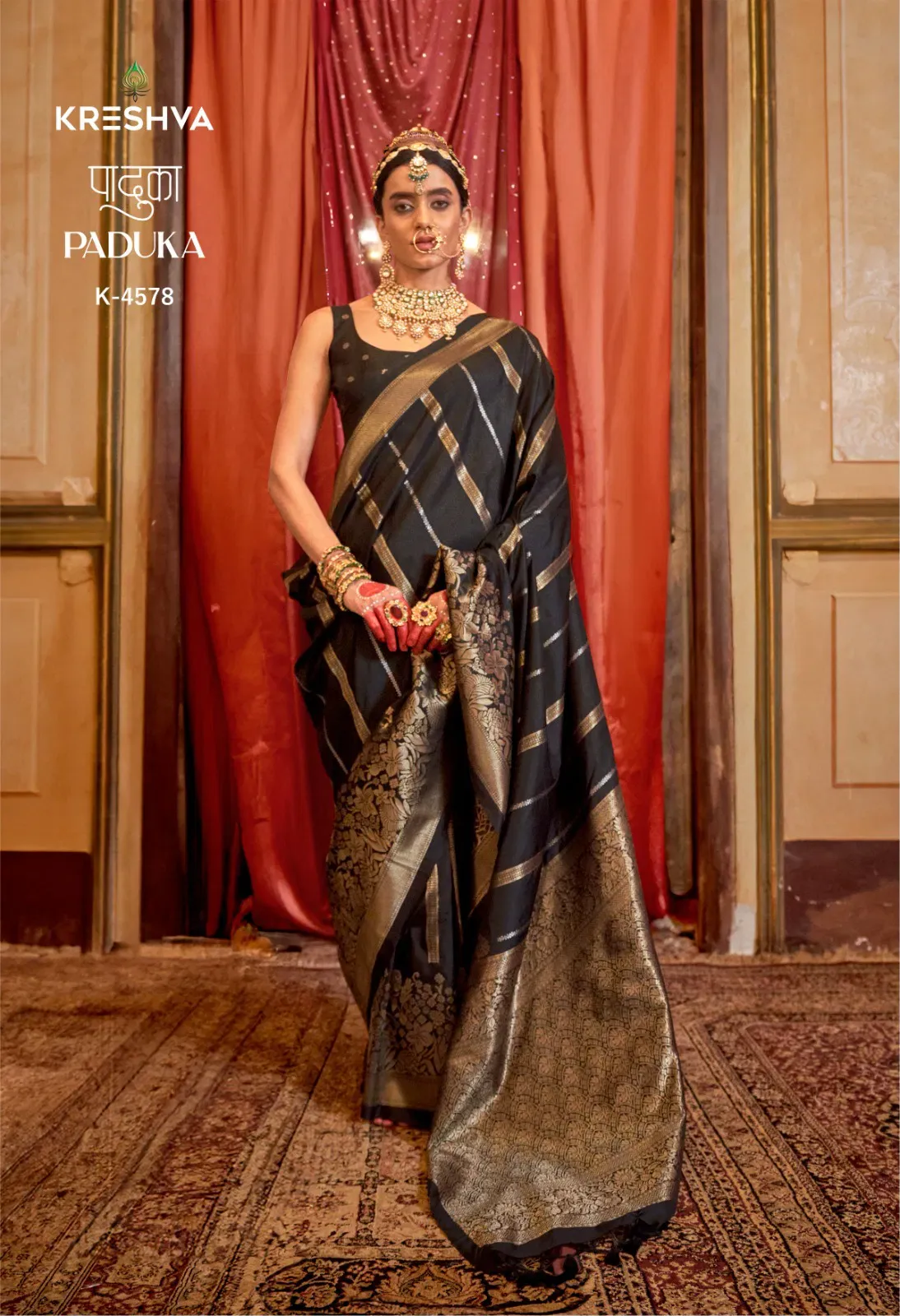 Kresha Paduka Silk with Zari Weaving Fancy Saree Collection Sarees