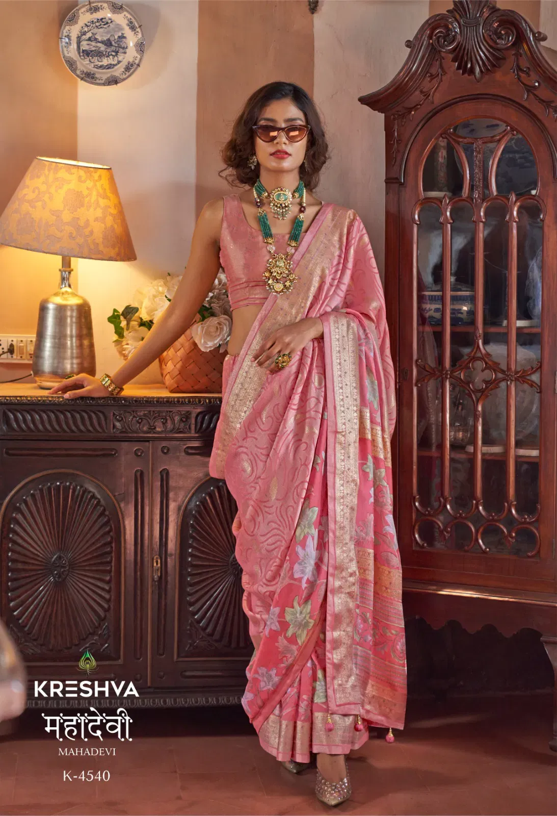 Kreshva Mahadevi Georgette with Work Designer Saree Collection Sarees