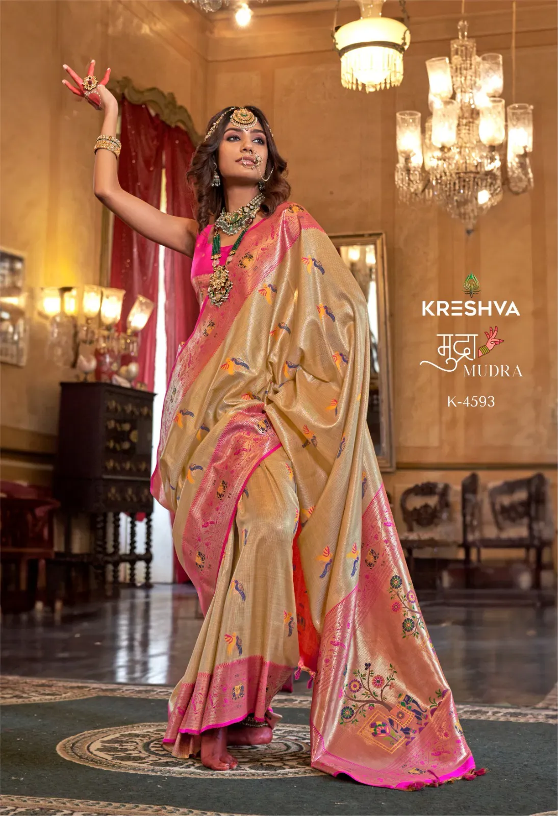 Kreshva Mudra Silk Organza Designer Festival Wear Saree Collection Sarees