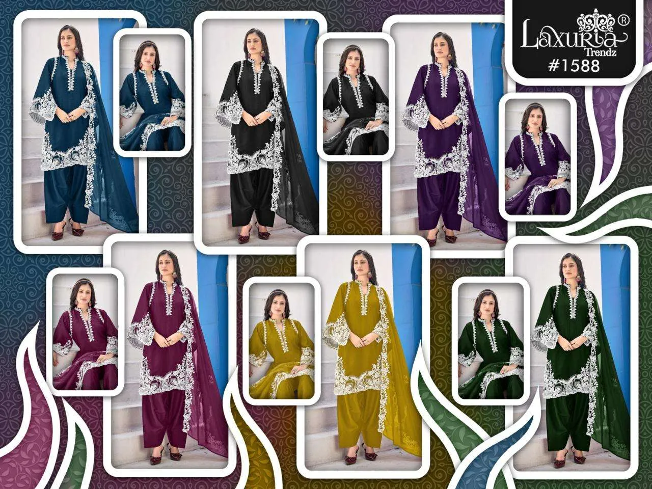 Laxuria Trendz D No 1588 Pakistani Readymade Suits