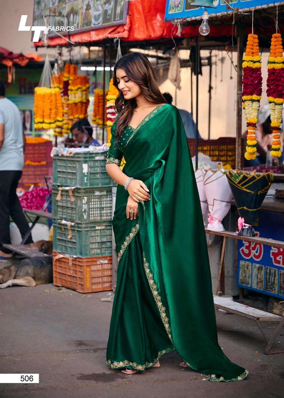 Lt Aurika Vol 5 Malai Silk with Embroidery Work Saree Collection Sarees