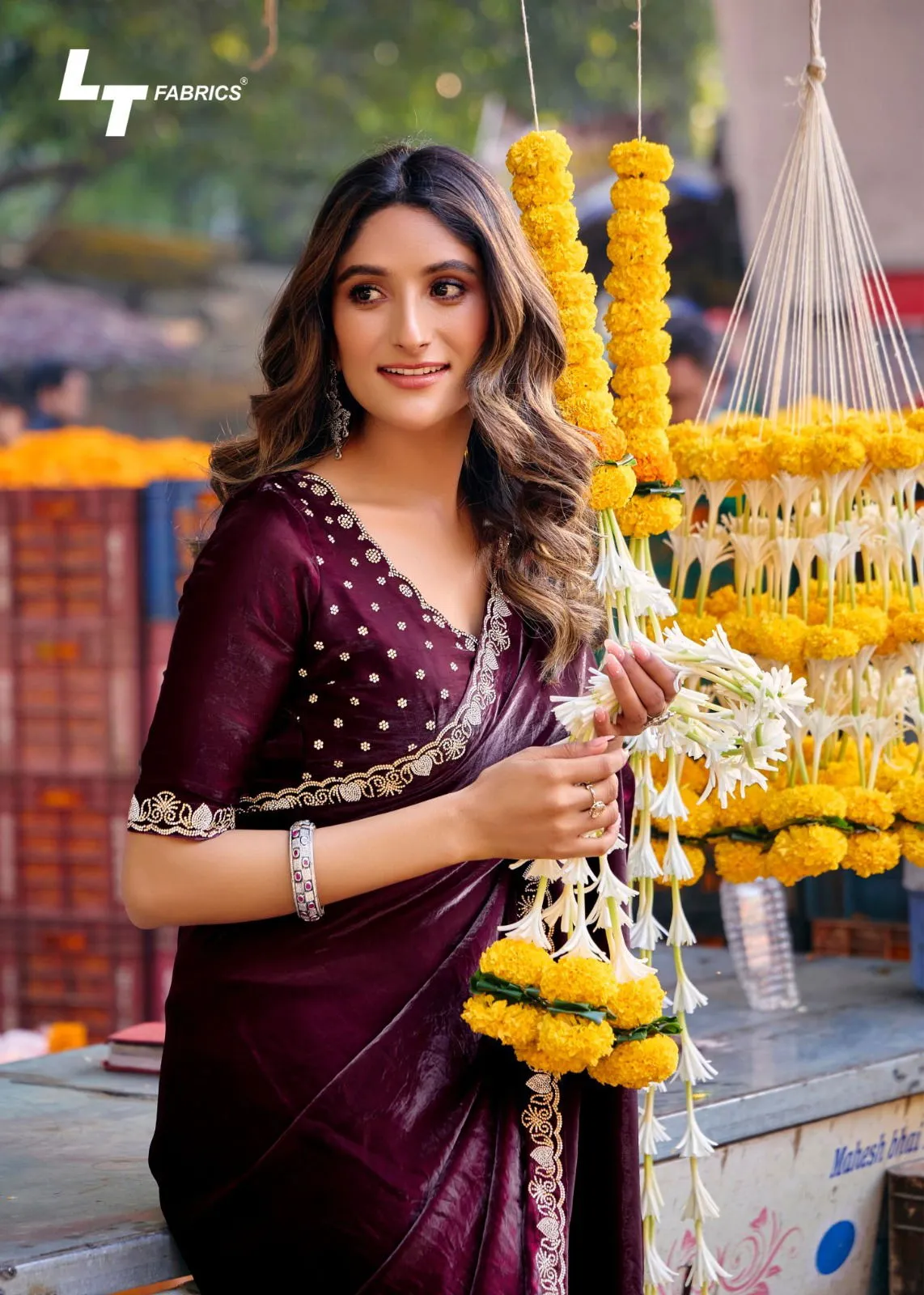 Lt Aurika Vol 5 Malai Silk with Embroidery Work Saree Collection Sarees