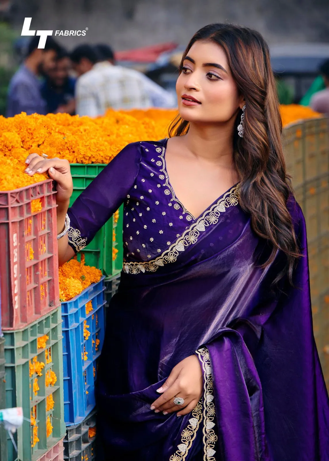 Lt Aurika Vol 5 Malai Silk with Embroidery Work Saree Collection Sarees