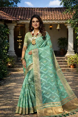 Mahek 216 Cotton Embroidery Worked Party Wear Saree Collection Sarees