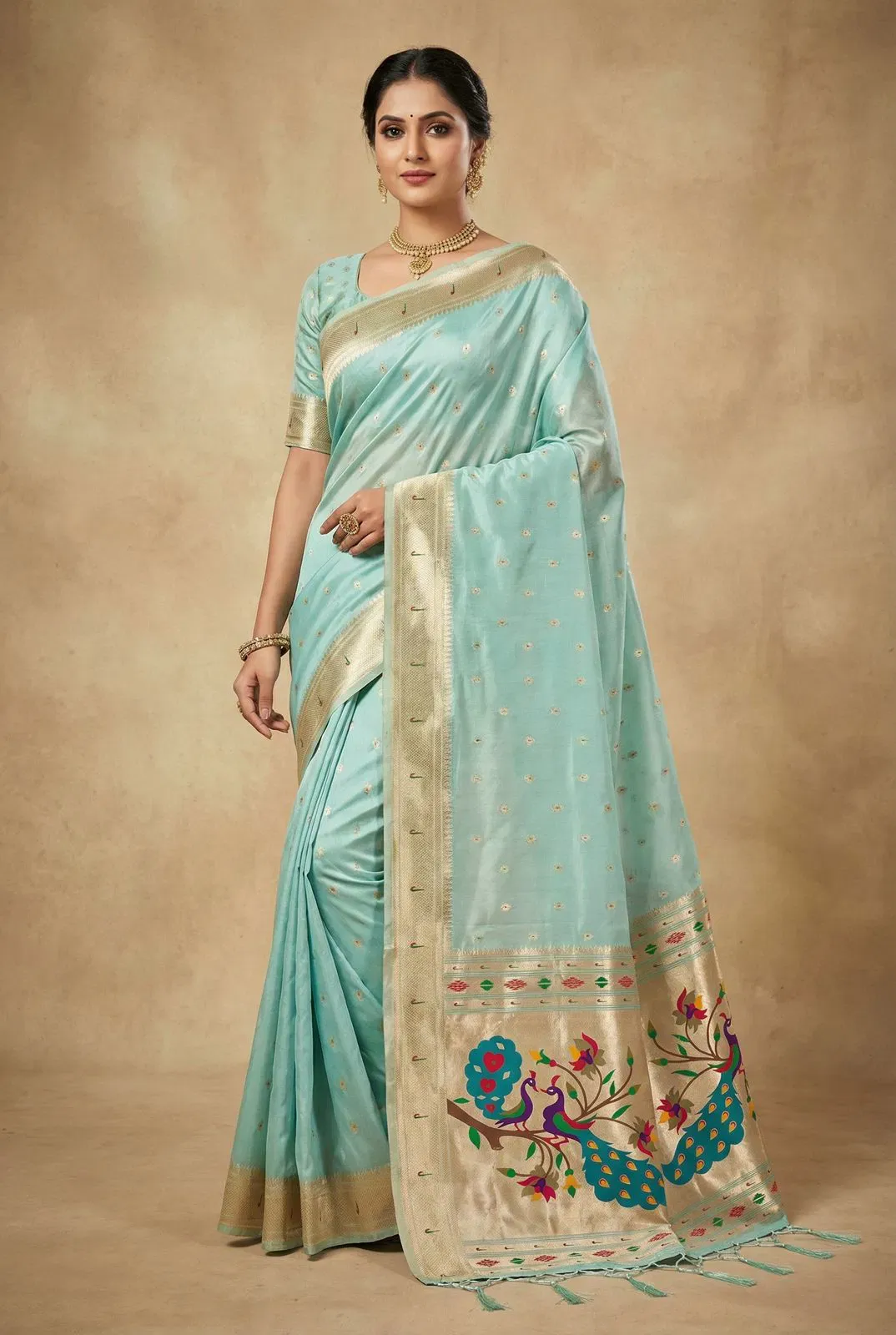 Mb 1101 Organza Silk Woven Butti Motifs Saree Collection Sarees