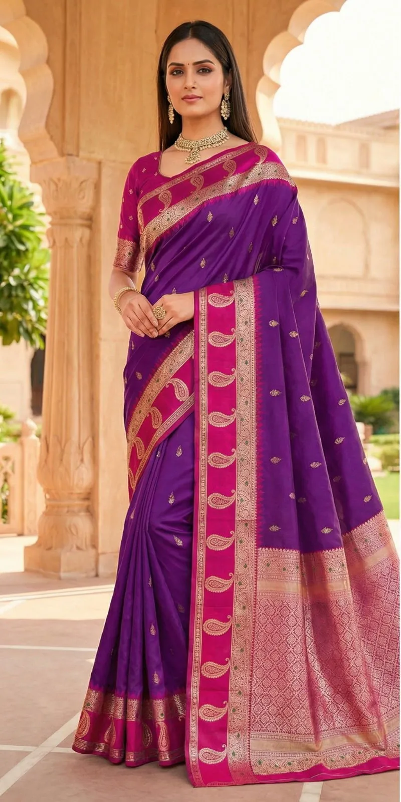 Mb 187 Premium Banarasi Silk Zari Butti Weaving Saree Collection Sarees