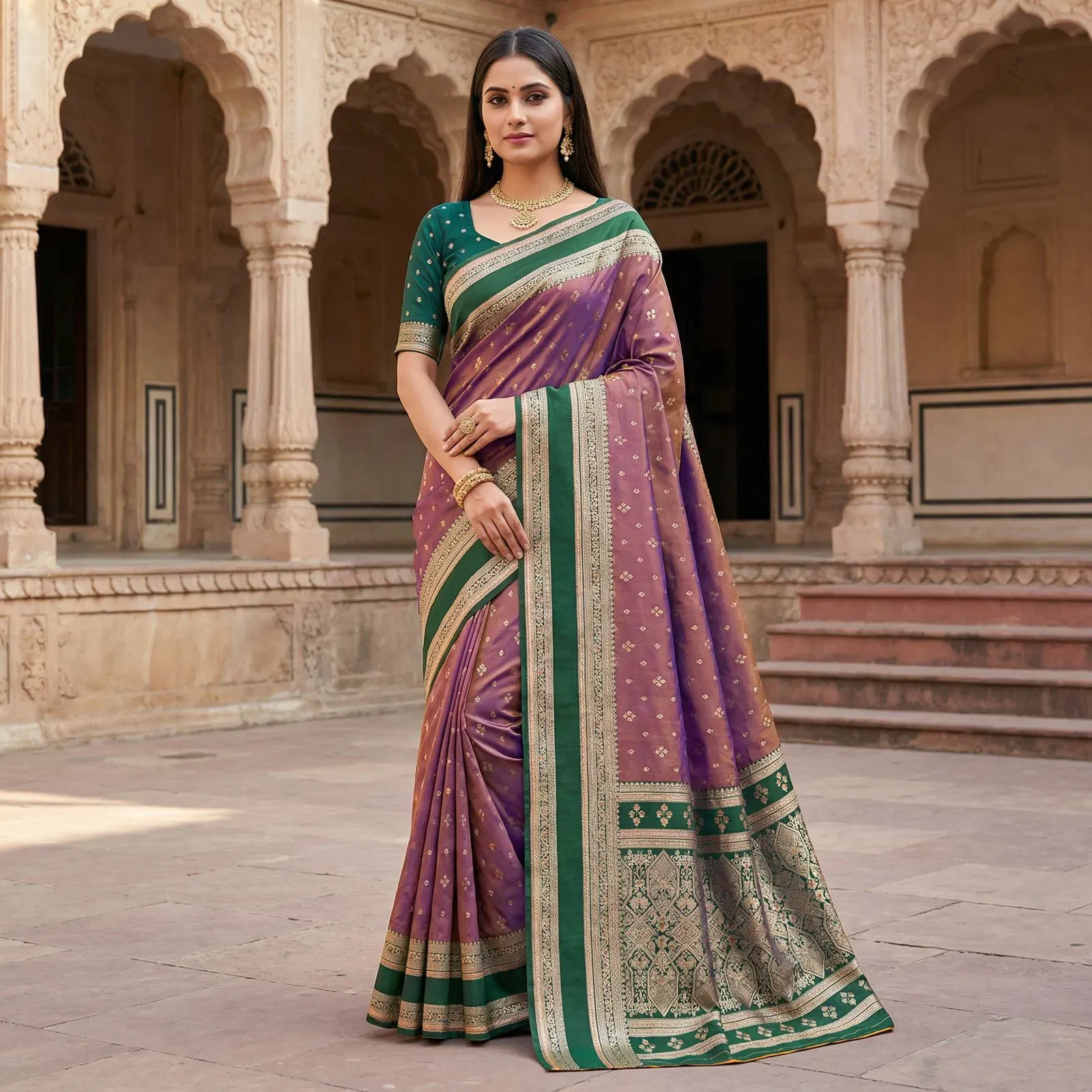 Mb 3326 Banarasi Silk Zari Weaving Traditional Saree Collection Sarees