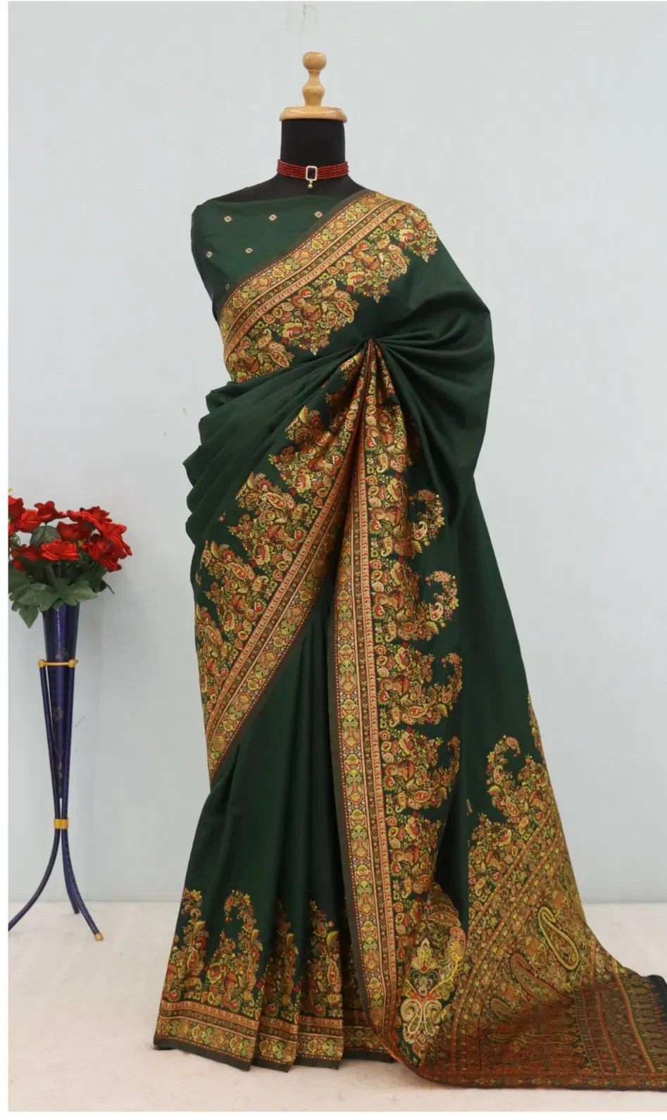 Mb 46 Pashmina Silk Woven Motifs Saree Collection Sarees