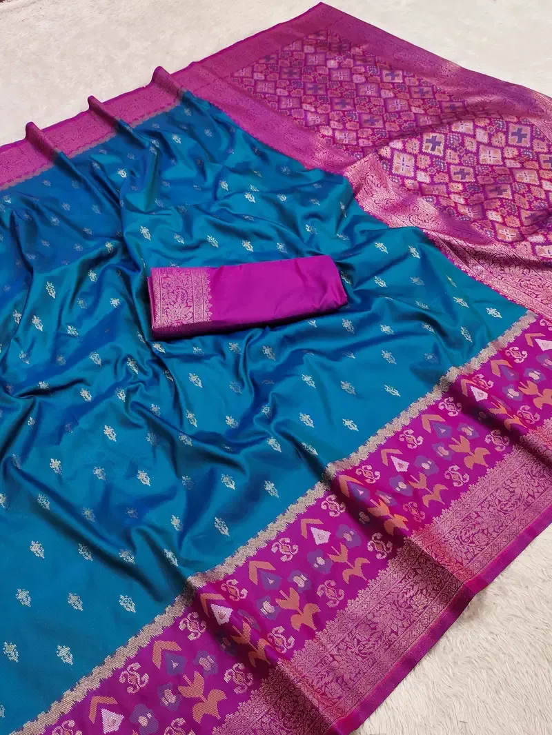 Mb 6140 Pochampalli Silk Blend Ikkat Saree Collection Sarees