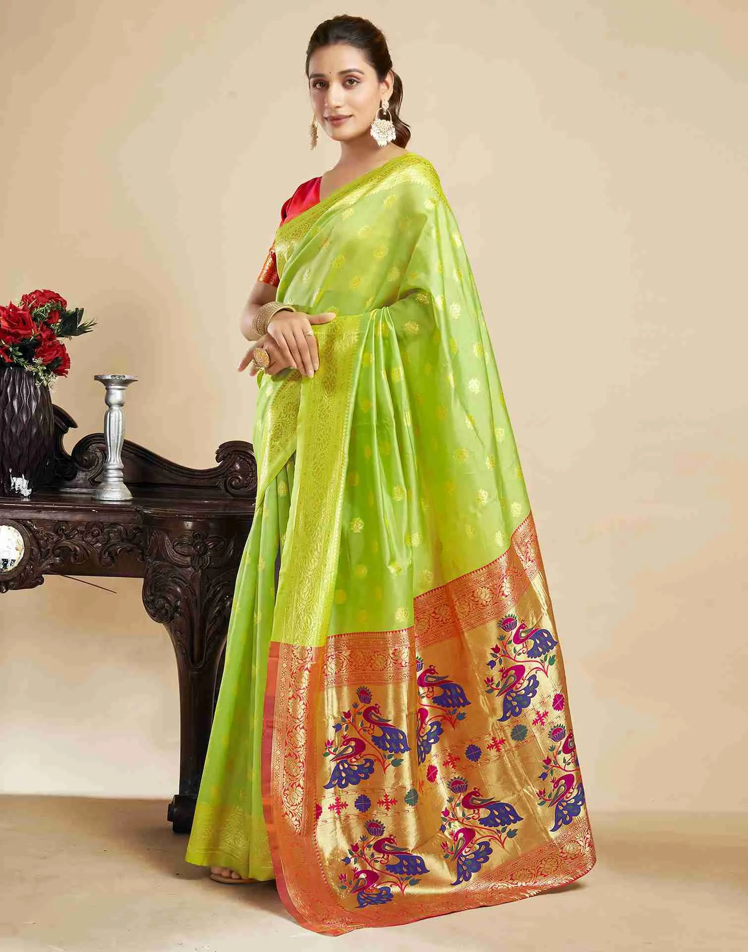 P 205 Silk Woven Work Festival Wear Saree Collection Sarees