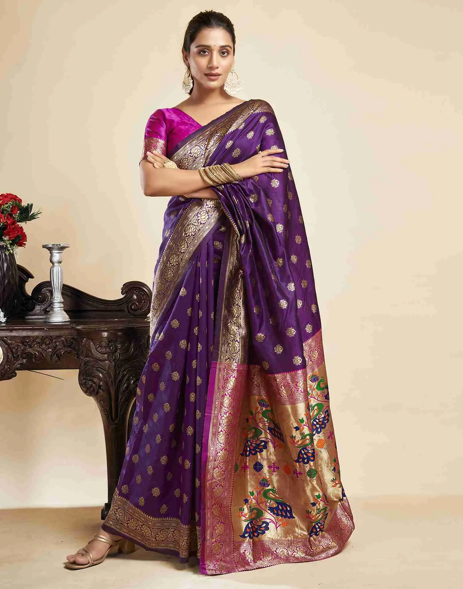 P 205 Silk Woven Work Festival Wear Saree Collection Sarees