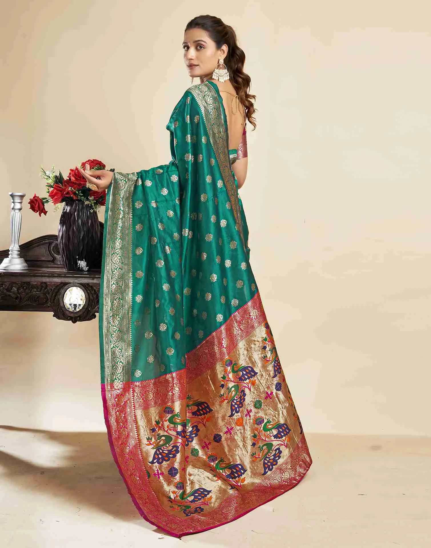 P 205 Silk Woven Work Festival Wear Saree Collection Sarees