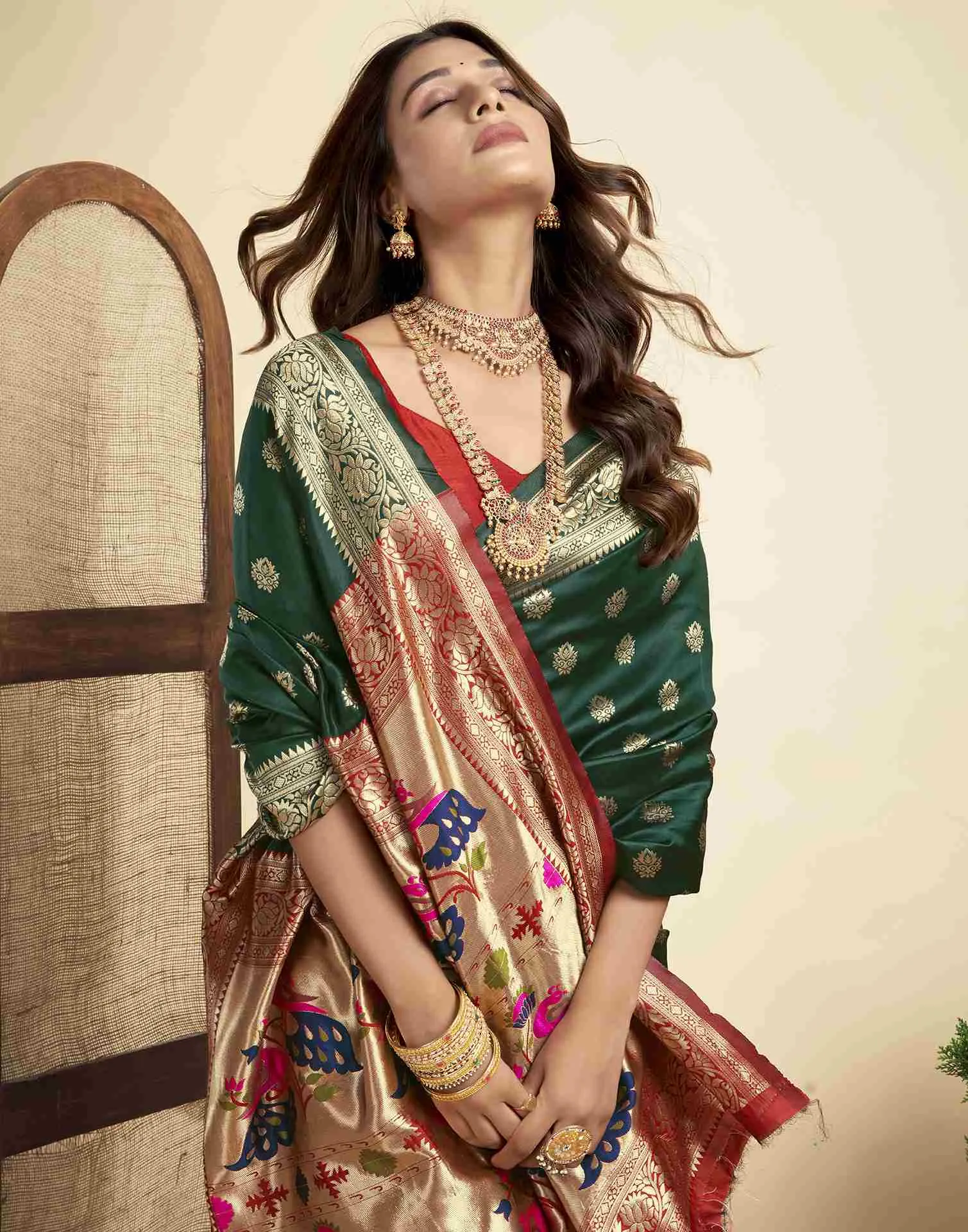 P 205 Silk Woven Work Festival Wear Saree Collection Sarees