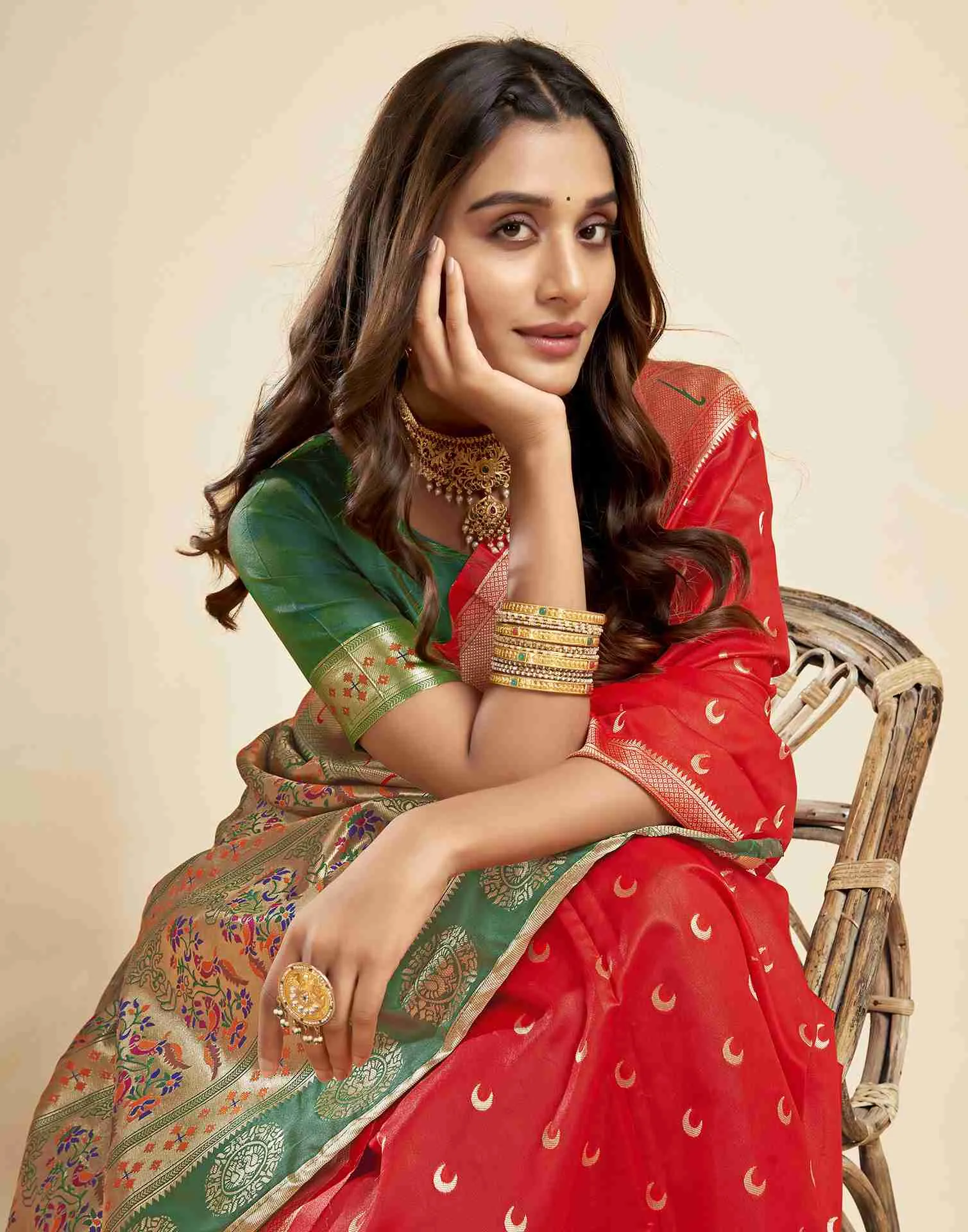 P 206 Silk Woven Work Traditional Wear Saree Collection Sarees