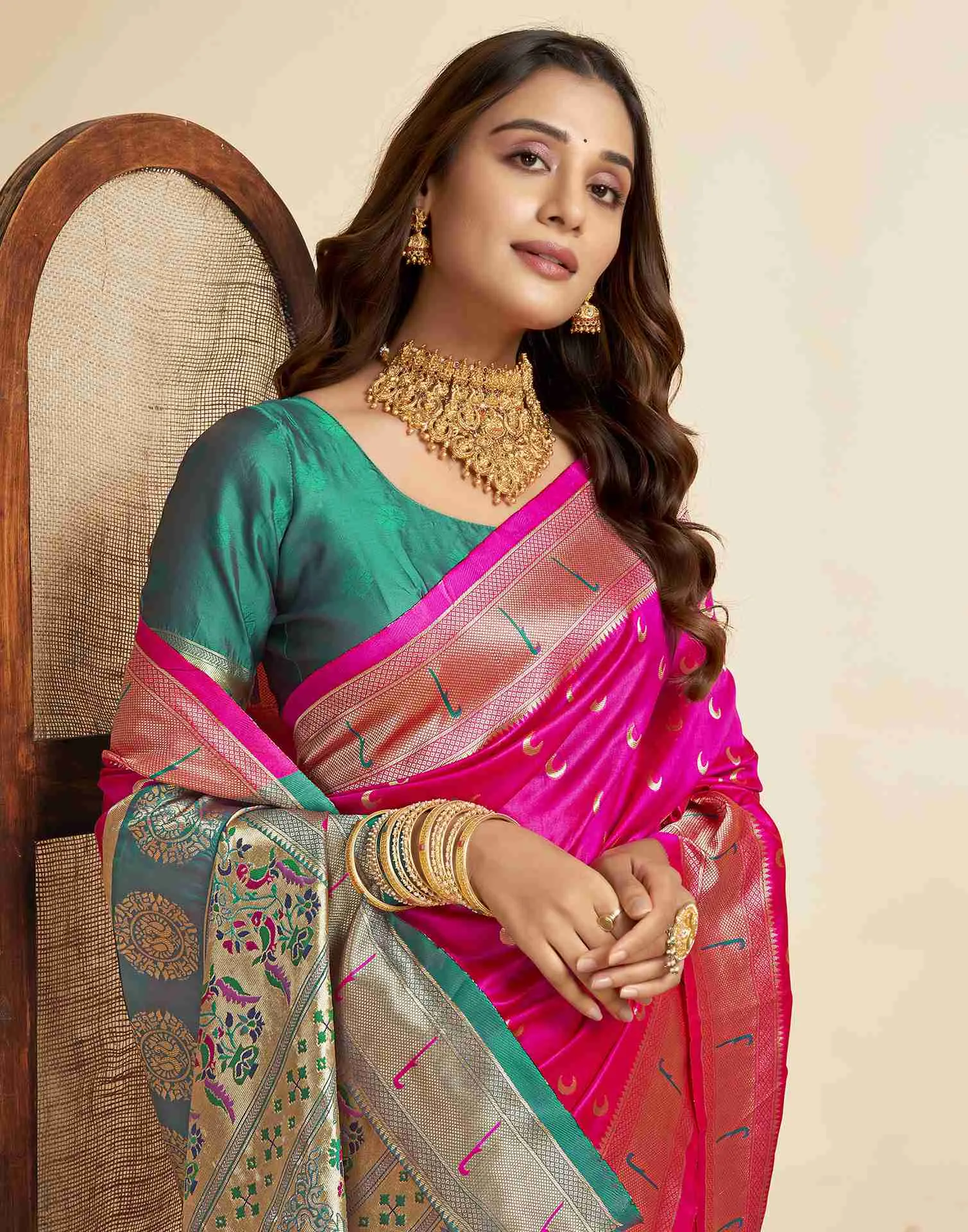 P 206 Silk Woven Work Traditional Wear Saree Collection Sarees