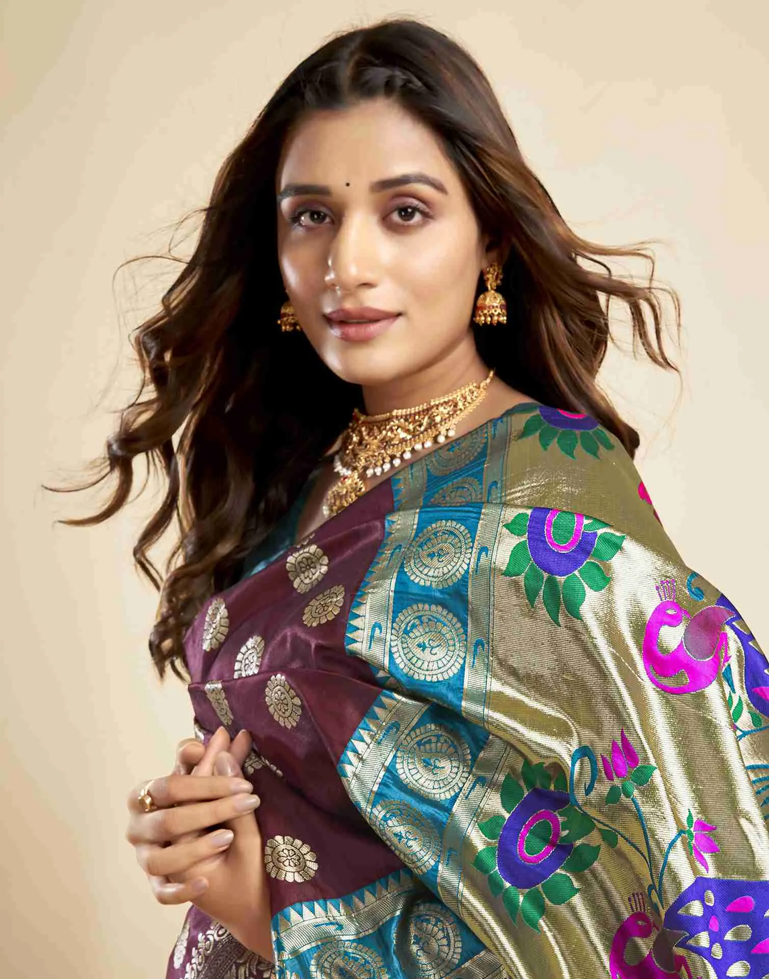 P 207 Silk Woven Work Traditional Wear Saree Collection Sarees