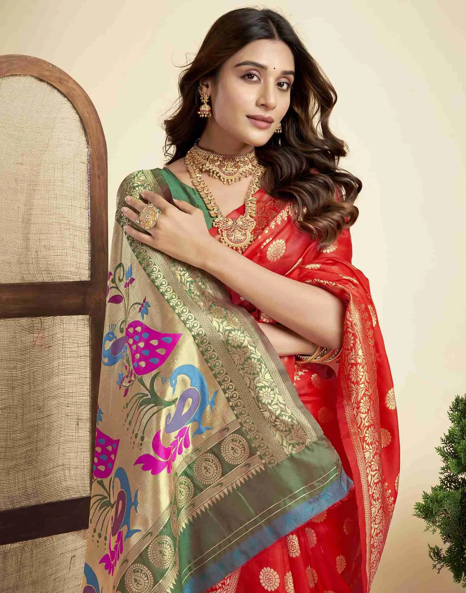 P 207 Silk Woven Work Traditional Wear Saree Collection Sarees