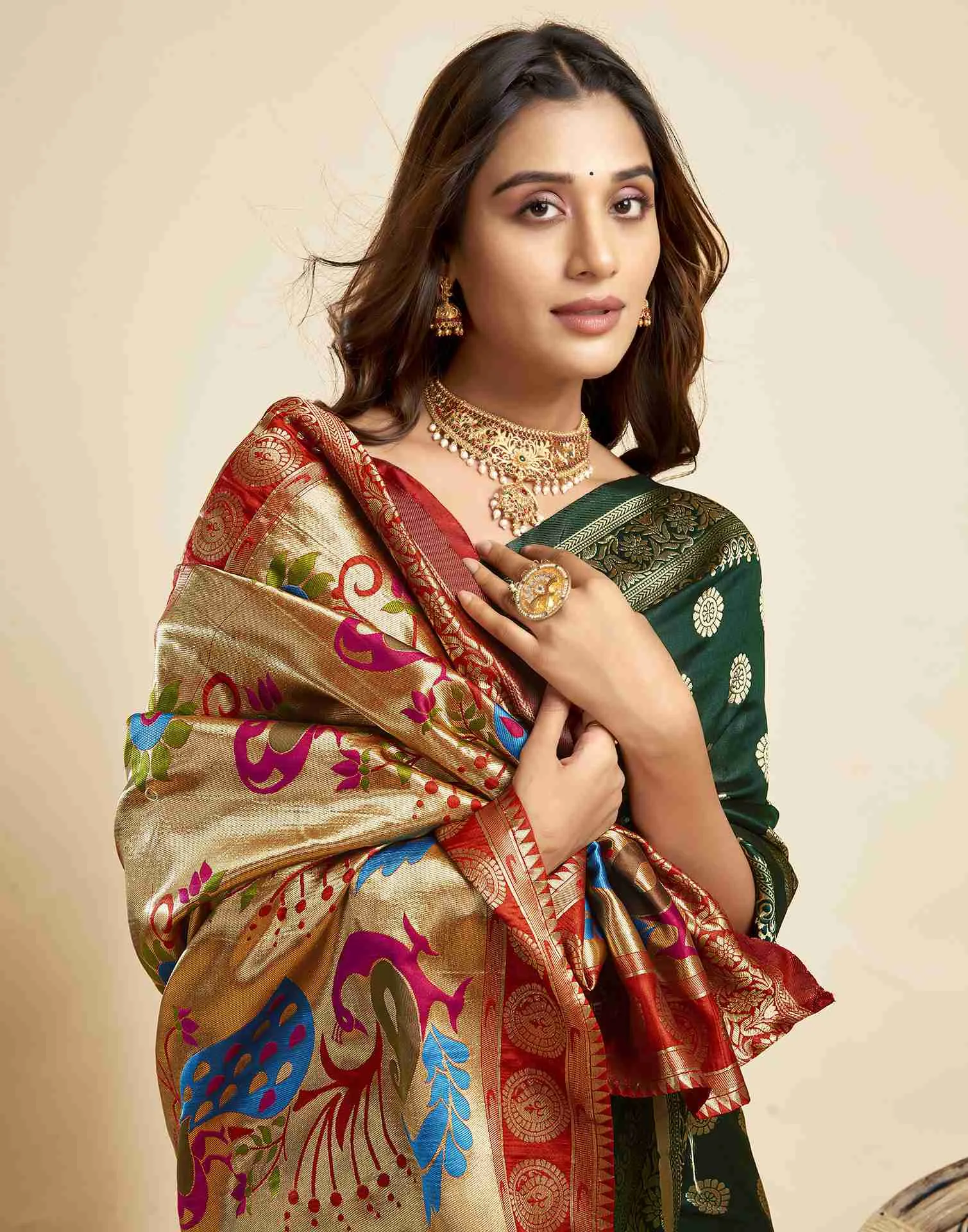 P 207 Silk Woven Work Traditional Wear Saree Collection Sarees