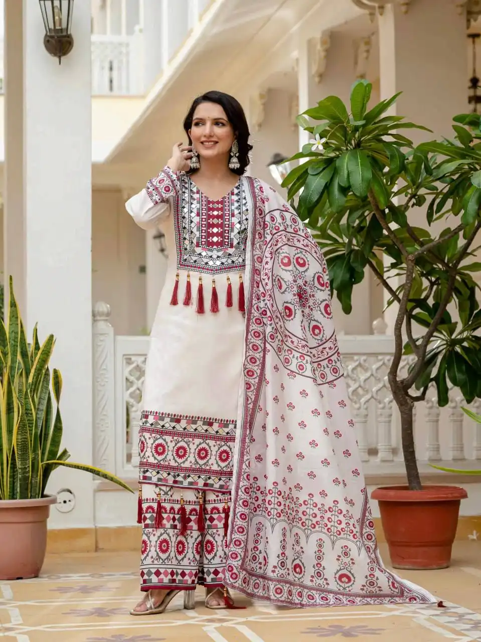 ASD 7083 Printed Plazo Suit With Dupatta Wholesale Surat