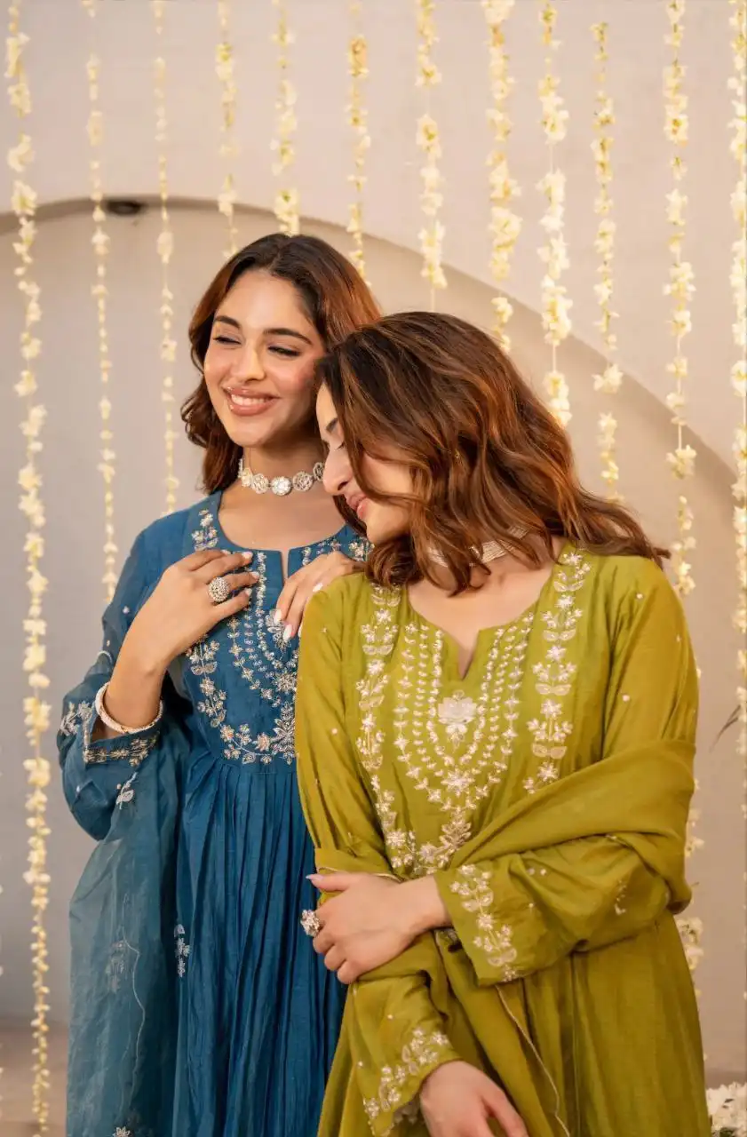 ATQ Vol 57 Anarkali Kurti Pant With Dupatta Wholesale