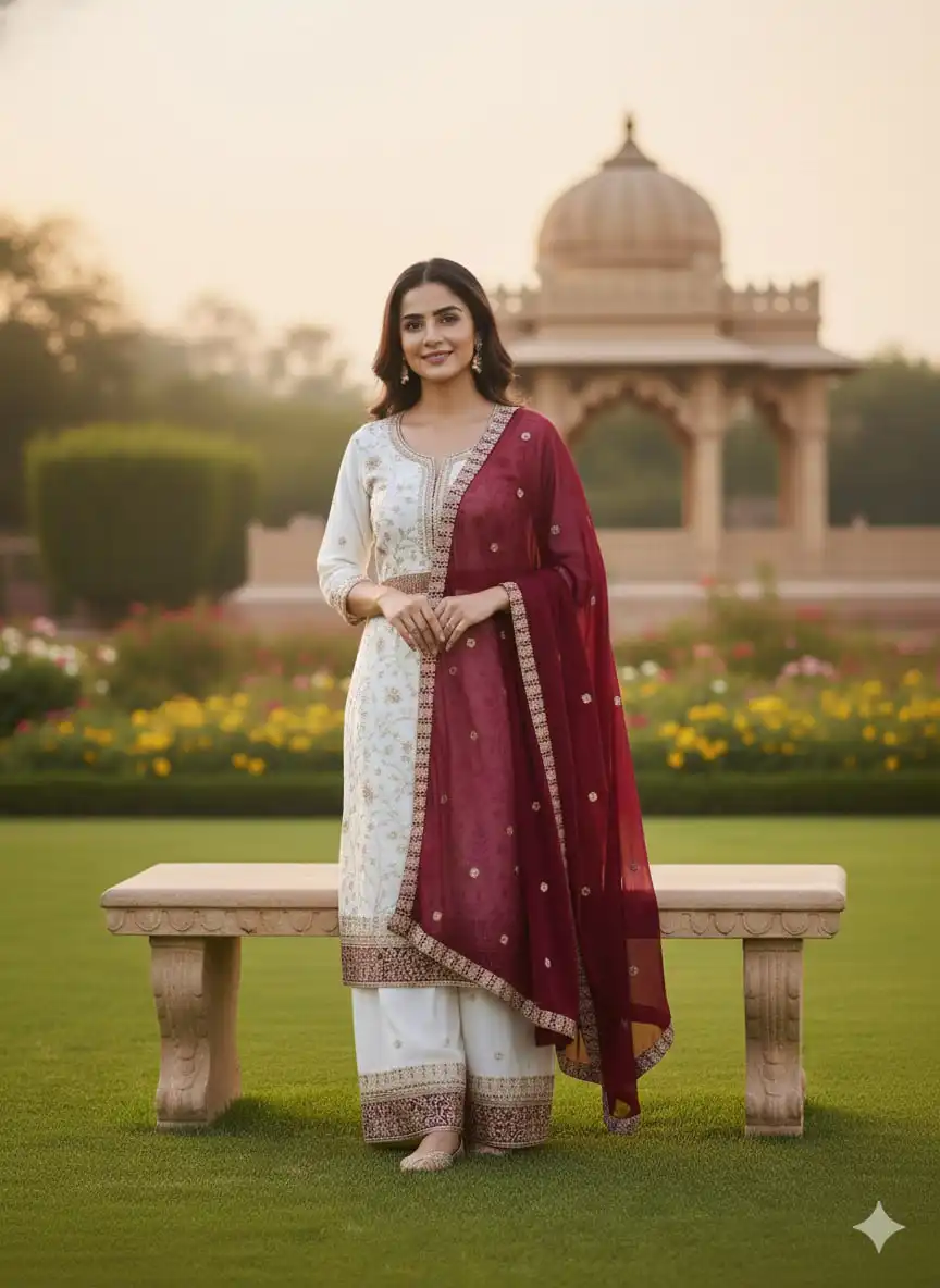 ASD 7103 Eid Special Kurti Palazzo With Dupatta Wholesale