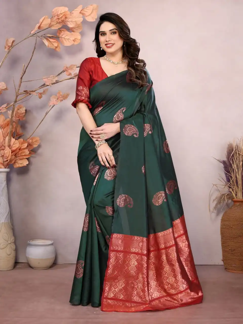 LFK 5209 Banarasi Soft Silk Zari Work Wedding Saree For Women