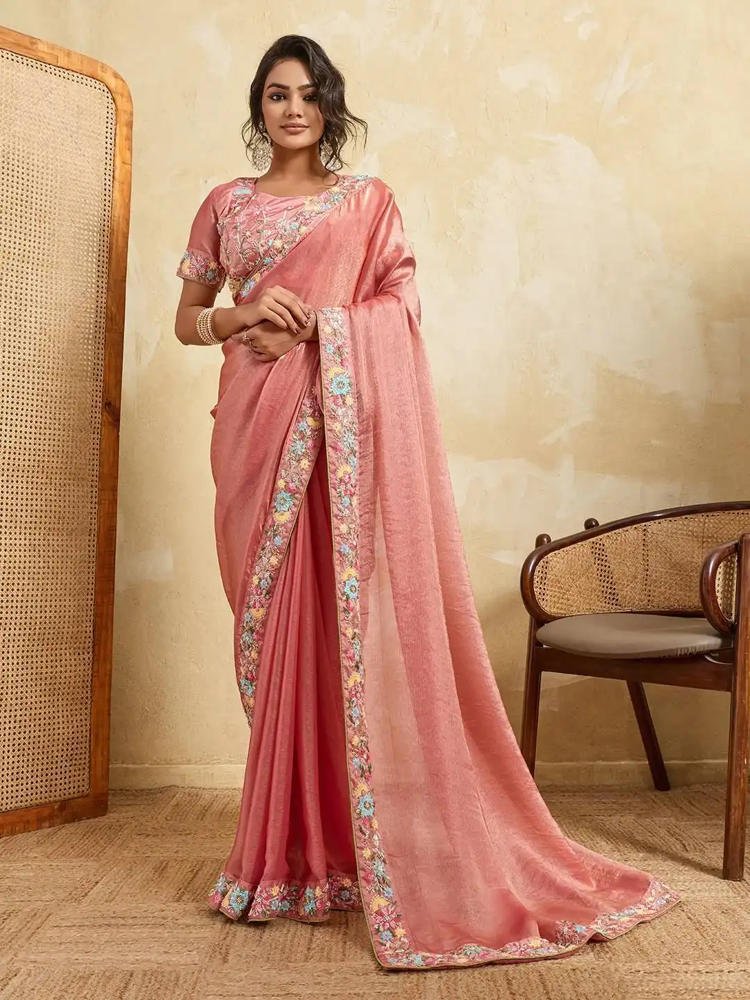 Kiara Dhanlakshmi 2 Beads Embroidery Sarees Online