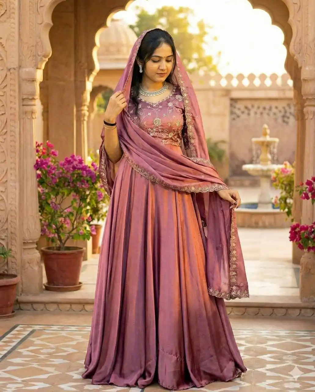 RM Vol 10 Designer Gown Dupatta Wholesale Market Surat