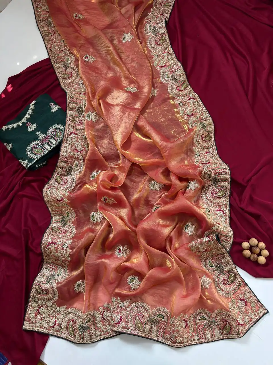 MHV Priti Heavy Embroidery Sarees For Wedding